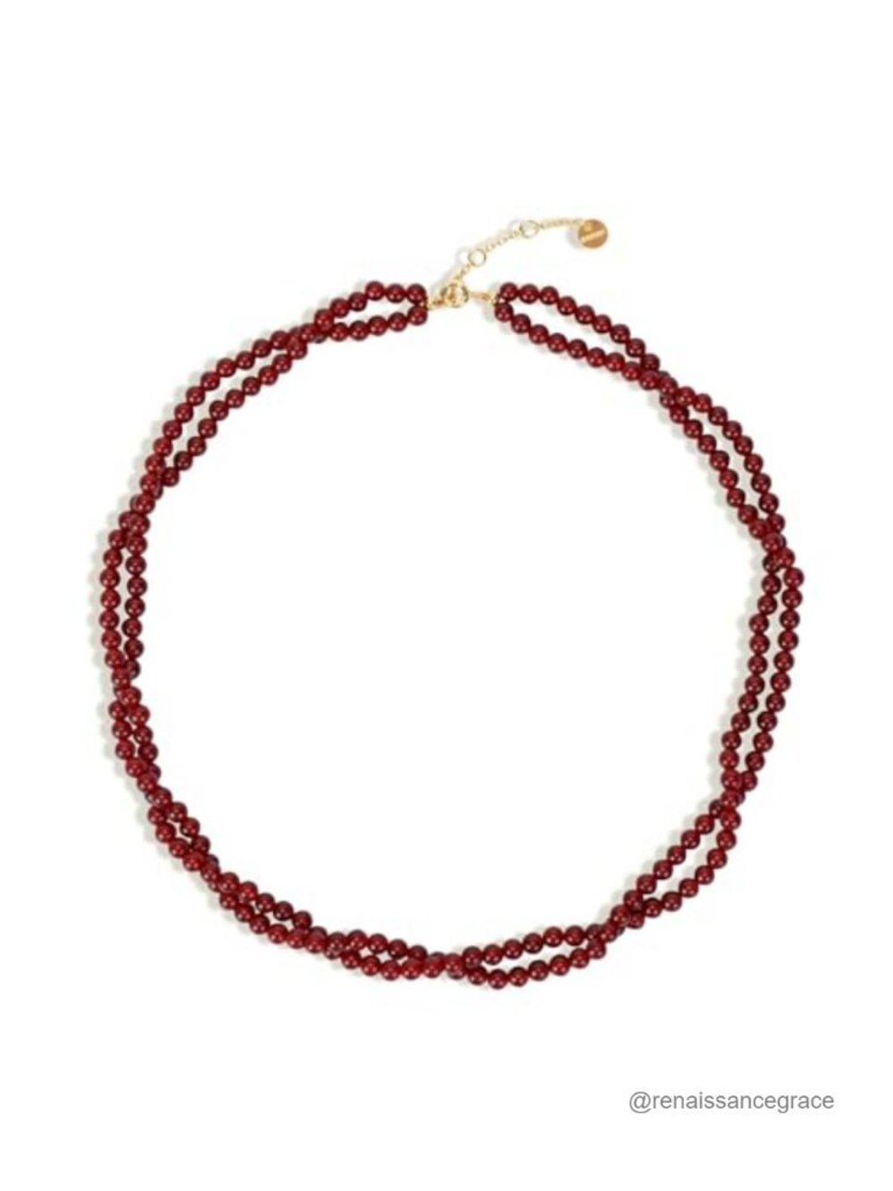 Handmade Boho Gemstone Beaded Necklace with 18K Gold Plated Brass